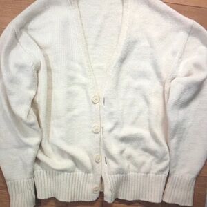 Women's Cream Cardigan Sweater